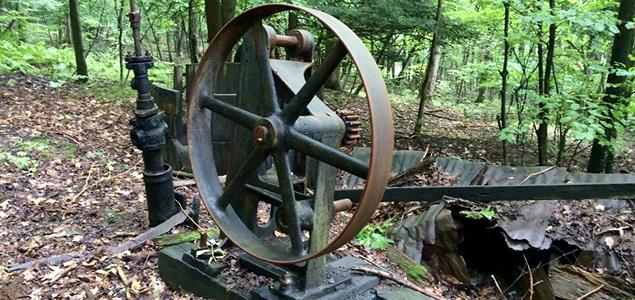 Pennsylvania orphan well in wooded area